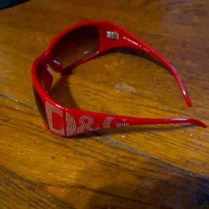 D&G Red Embellished Sunglasses